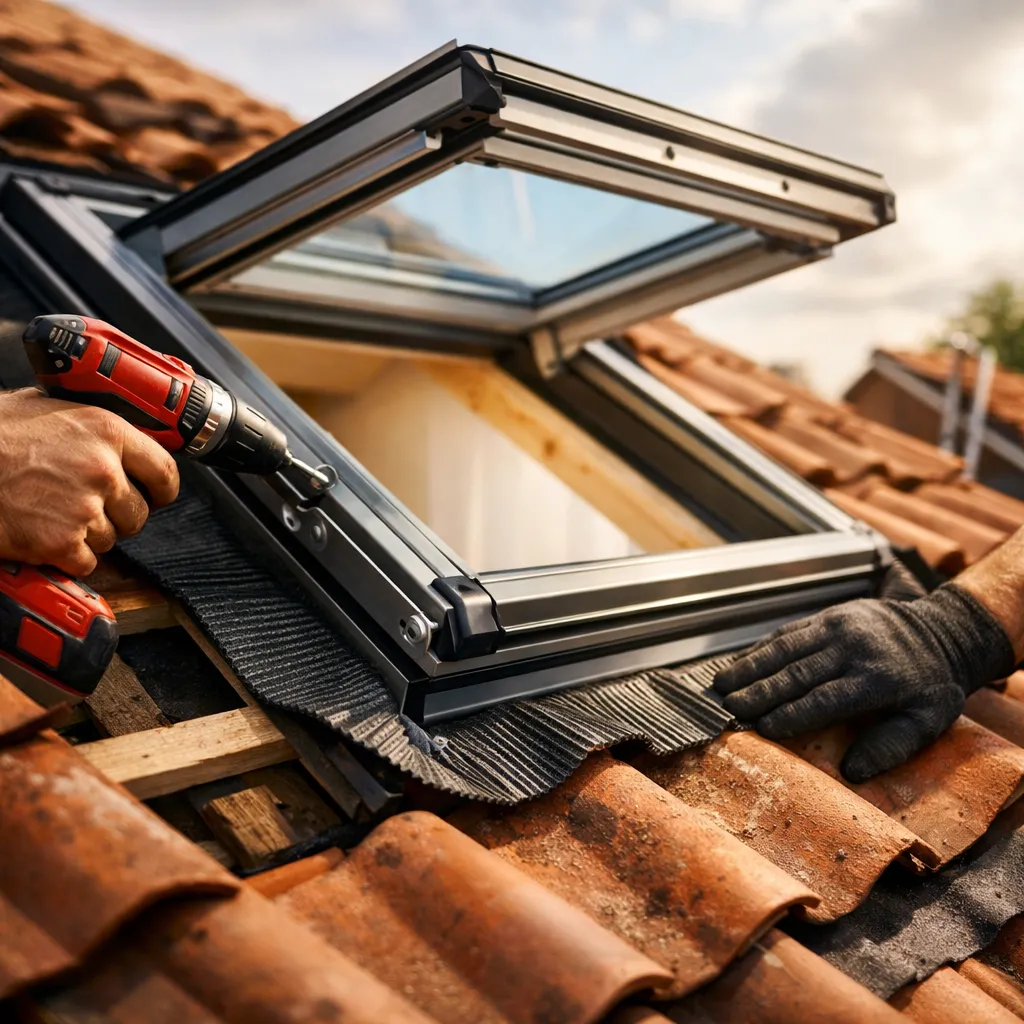 Pose de fenêtres de toit et Velux dans les combles à Angers - MR couverture